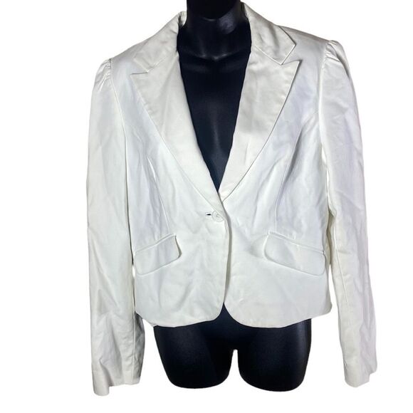 Helmut lang white/off white blazer jacket one button large Corpcore career work - Picture 1 of 7